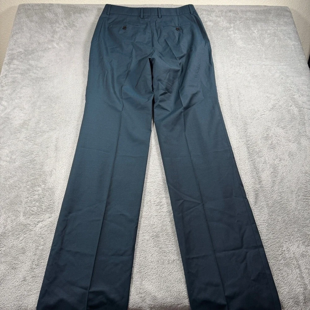 Gucci Uniform Dress Pants Mens 33 Dark Teal Flat Front Made In Bulgaria NWOT